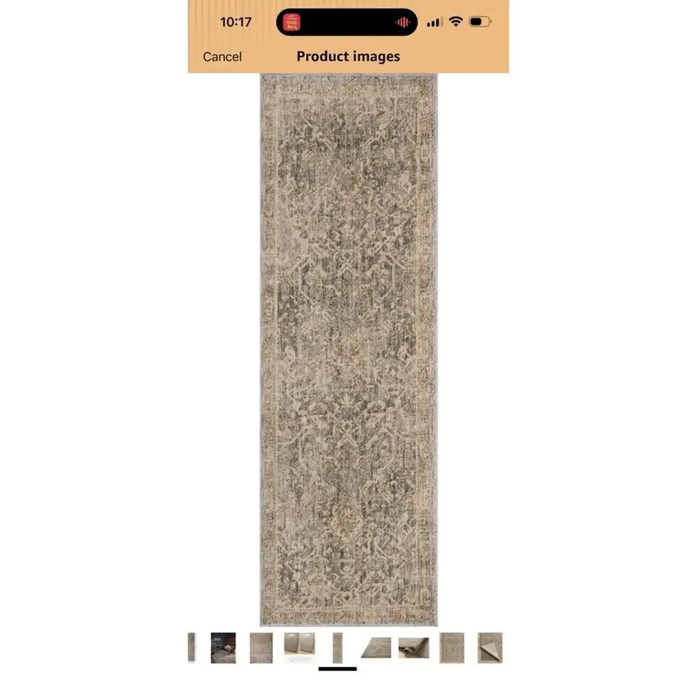 BNIB Loloi Junie Runner, Denim/Natural, 2'7